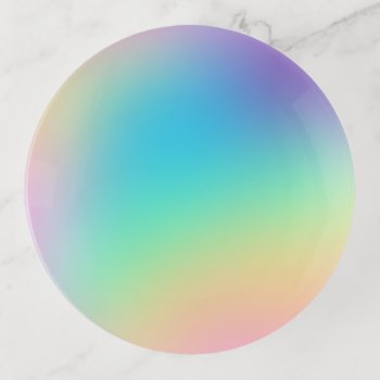Soft Prismatic Rainbow Gradient Trinket Tray