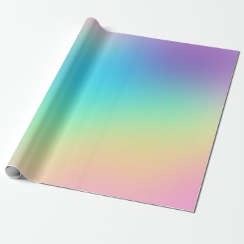 Soft Prismatic Rainbow Gradient Wrapping Paper