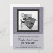 Soft Purple and Gray Sweet 16 Party Invitation (Front/Back)
