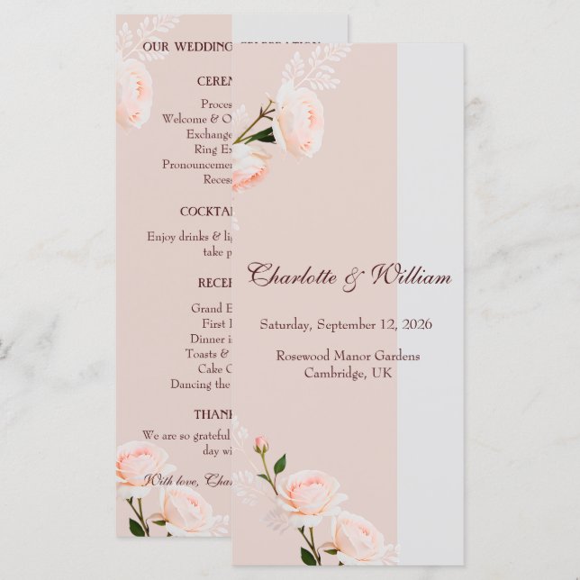 Soft purple and grey effects with flowers program (Front/Back)