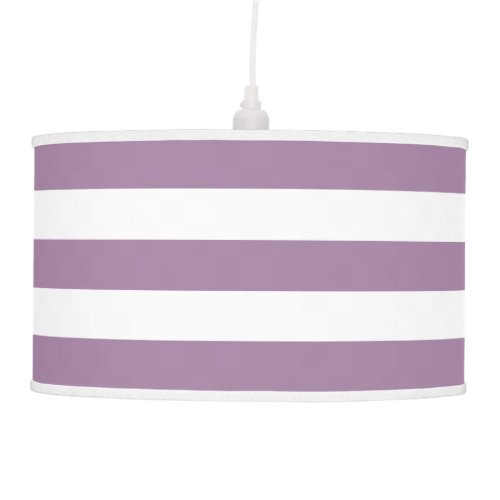 Soft Purple and White Striped Pendant Lamp
