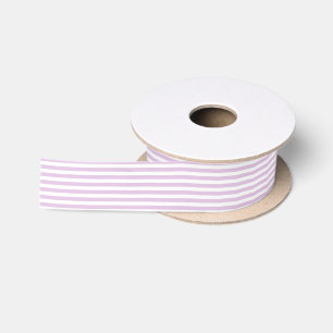 Soft Purple and White Stripes Ribbon