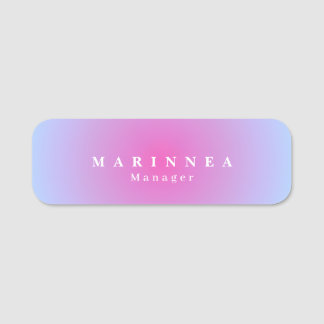 Soft Purple Blue Gradient Aura Name Tag