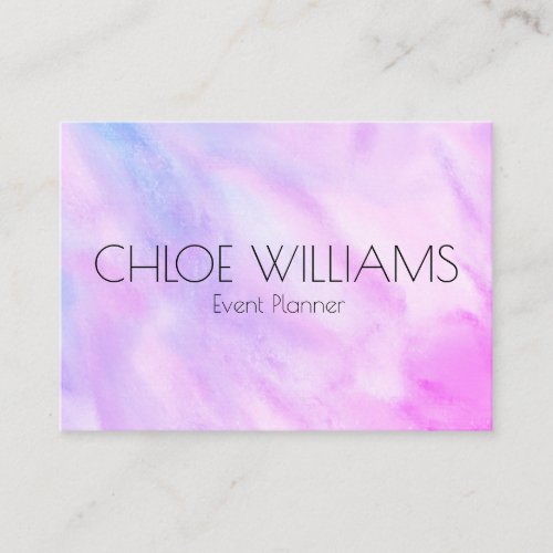 Soft Purple Blue Painting Abstract Watercolor Business Card