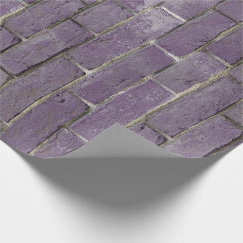 Soft Purple Brick Wall Pattern Wrapping Paper