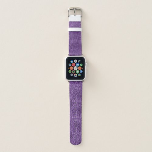 Soft Purple Denim Pattern Apple Watch Band