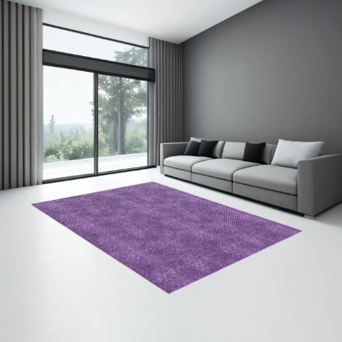 Soft Purple Denim Pattern Rug