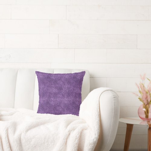 Soft Purple Denim Pattern Throw Pillow