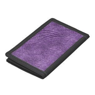 Soft Purple Denim Pattern Tri-fold Wallet