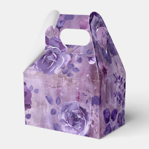 Soft Purple Floral Favor Boxes