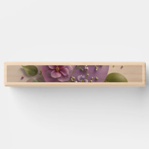 Soft Purple Floral & Green Leaves – Elegant Botani Topple Tower