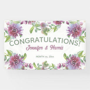 Soft Purple Floral Hanging Wedding Banner