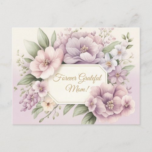 Soft Purple Floral Mothers Day Card