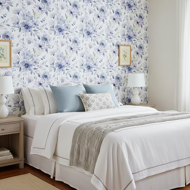 Soft purple floral pattern wallpaper  (Creator Uploaded)
