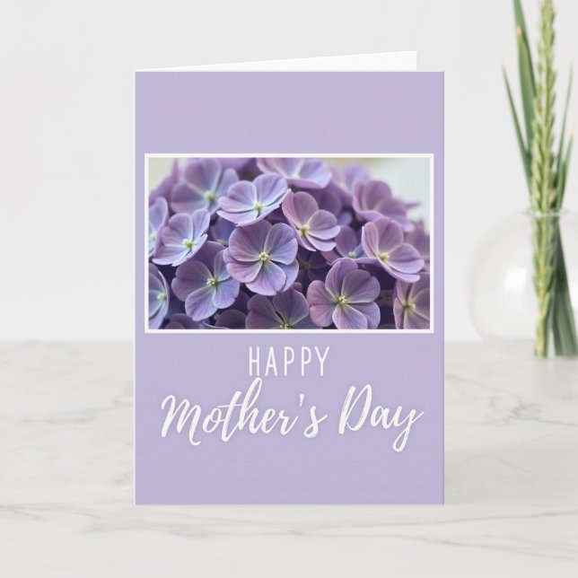 Soft Purple Flower Card (Front)