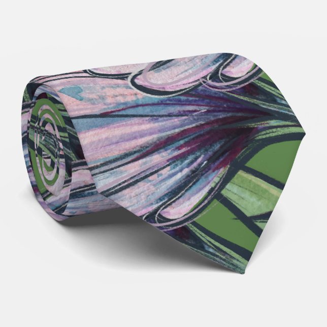 Soft purple flower                                 neck tie (Rolled)