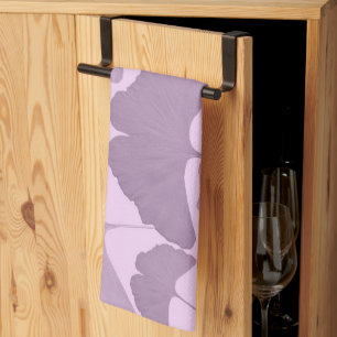 Soft Purple Ginkgo Botanical Dream 1 Kitchen Towel