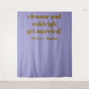 Soft Purple Modern Wedding Custom Photo Backdrop