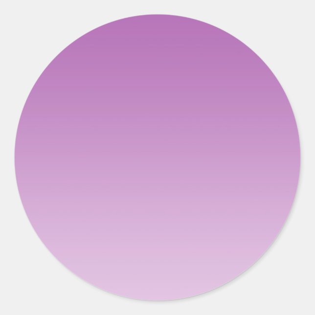 Soft Purple Ombre Classic Round Sticker (Front)