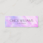 Soft Purple Painting Abstract Brush Watercolor Mini Business Card (Front)