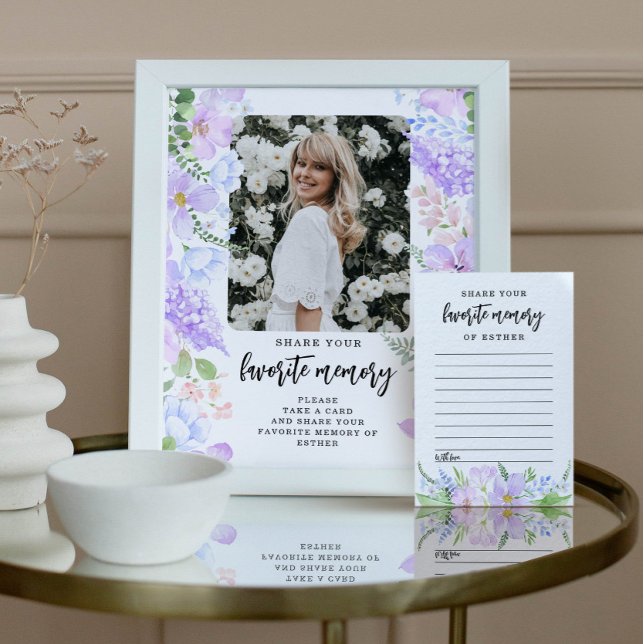 Soft Purple Petals Share Your Favorite Memory Post Poster (Creator Uploaded)