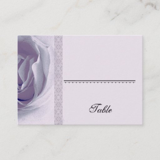 Customizable Soft PURPLE Rose Place Card - Wedding Party Business Card Template
