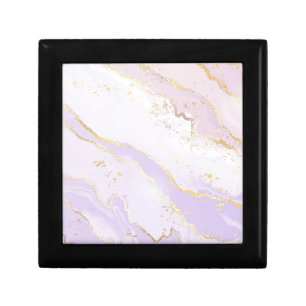Soft Purple Watercolor Gold Splash Elegant Gift Box