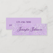Soft Purple Watercolor Skinny Profile Cards (Front/Back)