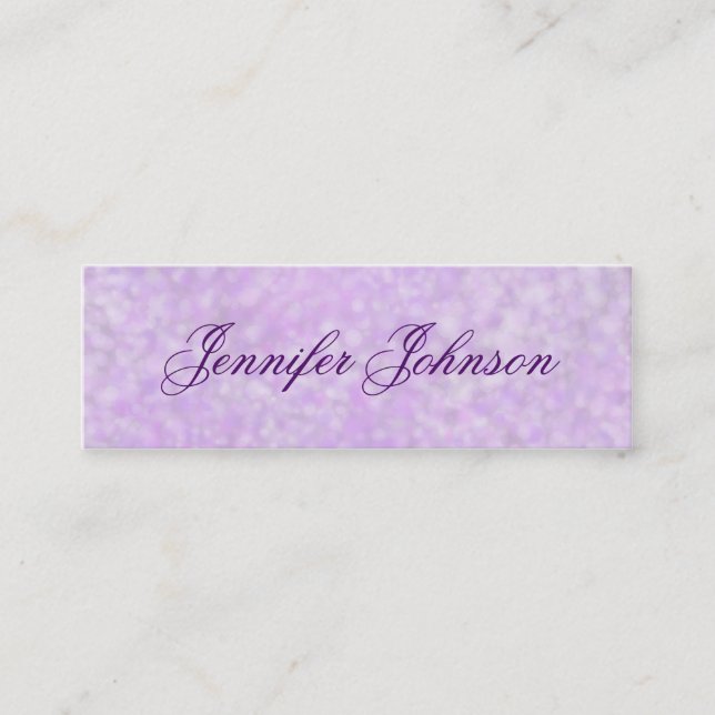 Soft Purple Watercolor Skinny Profile Cards (Front)