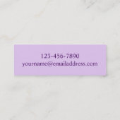 Soft Purple Watercolor Skinny Profile Cards (Back)