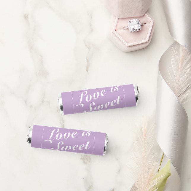 Soft Purple & White Modern Minimalist Wedding  Breath Savers® Mints (Wedding)