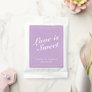 Soft Purple & White Modern Minimalist Wedding Lemonade Drink Mix