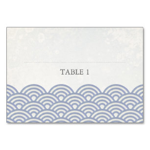 Soft Purple + White Stylized Waves Place Name Card