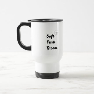 Soft Purr Meow" Insulated Travel Mug - Cute Cat Lo
