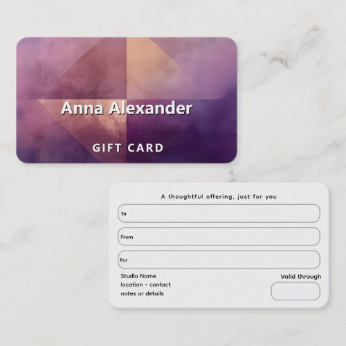 Soft Quadrant | Minimal Design Business Card