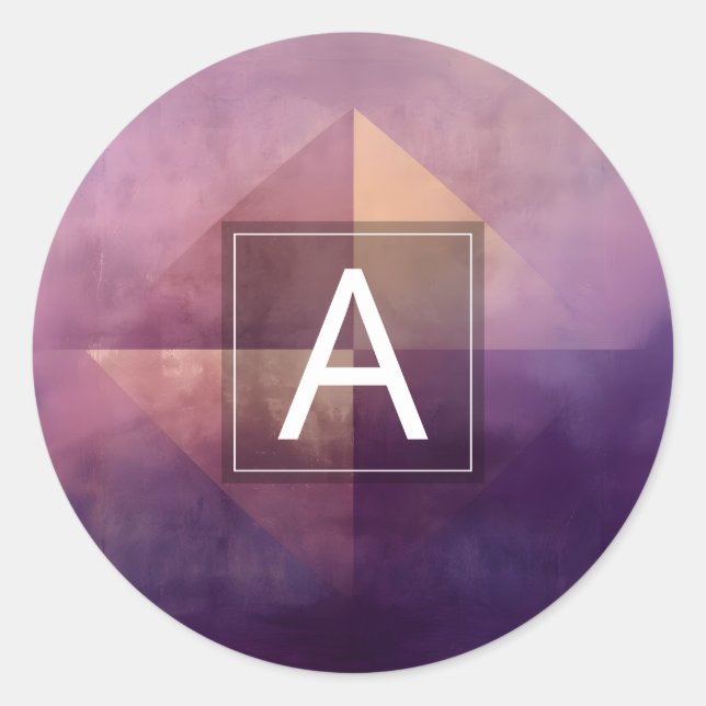 Soft Quadrant | Minimal Design Classic Round Sticker (Front)