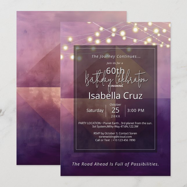 Soft Quadrant | Minimal Design Invitation (Front/Back)