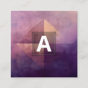 Soft Quadrant   Minimal Design Square Business Card