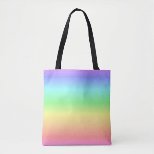 Soft Rainbow all_over printed tote bag