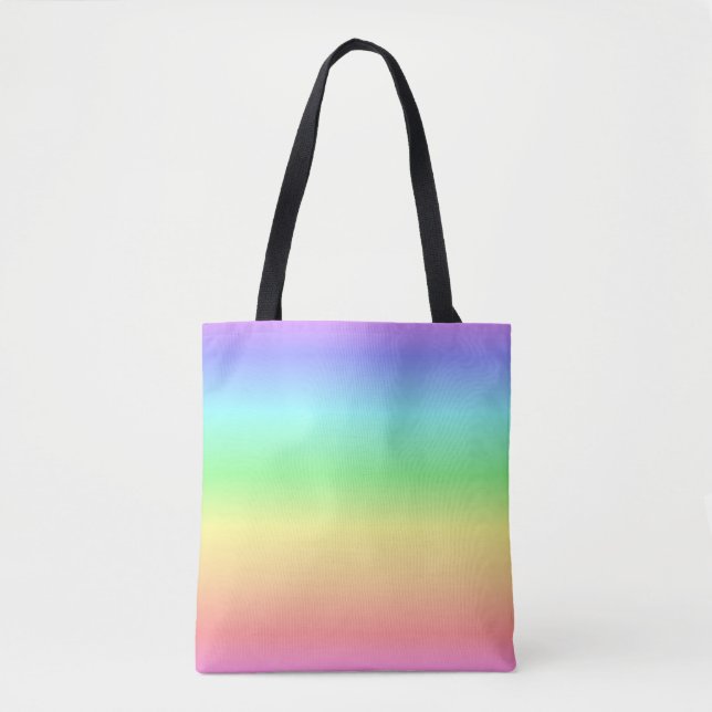 Soft Rainbow all-over printed tote bag (Front)
