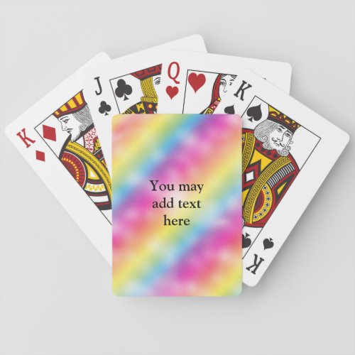 Soft Rainbow Color  Sparkle Playing Cards