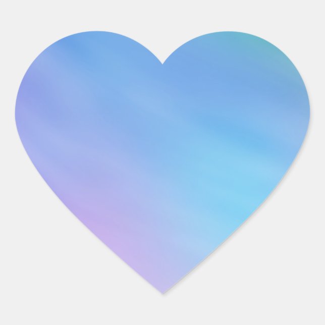 Soft Rainbow Colored Sky Heart Sticker (Front)
