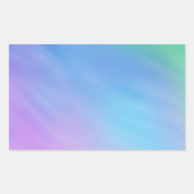Soft Rainbow Colored Sky Rectangular Sticker (Front)