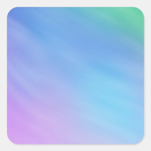 Soft Rainbow Colored Sky Square Sticker (Front)