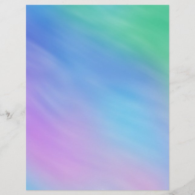 Soft Rainbow Colored Sky Stationery (Front)