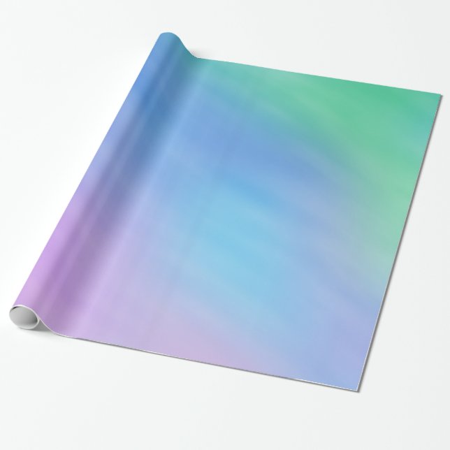 Soft Rainbow Colored Sky Wrapping Paper (Unrolled)