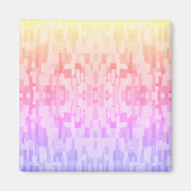Soft Rainbow Colours Patterned Magnet (Front)