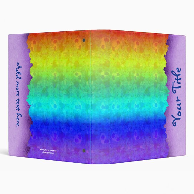Soft Rainbow Customizable Art Binder (Background)