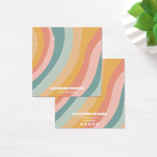 Soft Rainbow Earring Necklace Jewelry Display Card