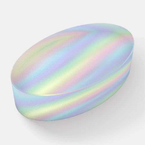 Soft Rainbow Holographic  Custom Paperweight